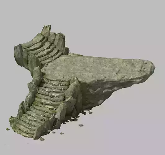 Tongtianhe - rock stairs 01 3D model