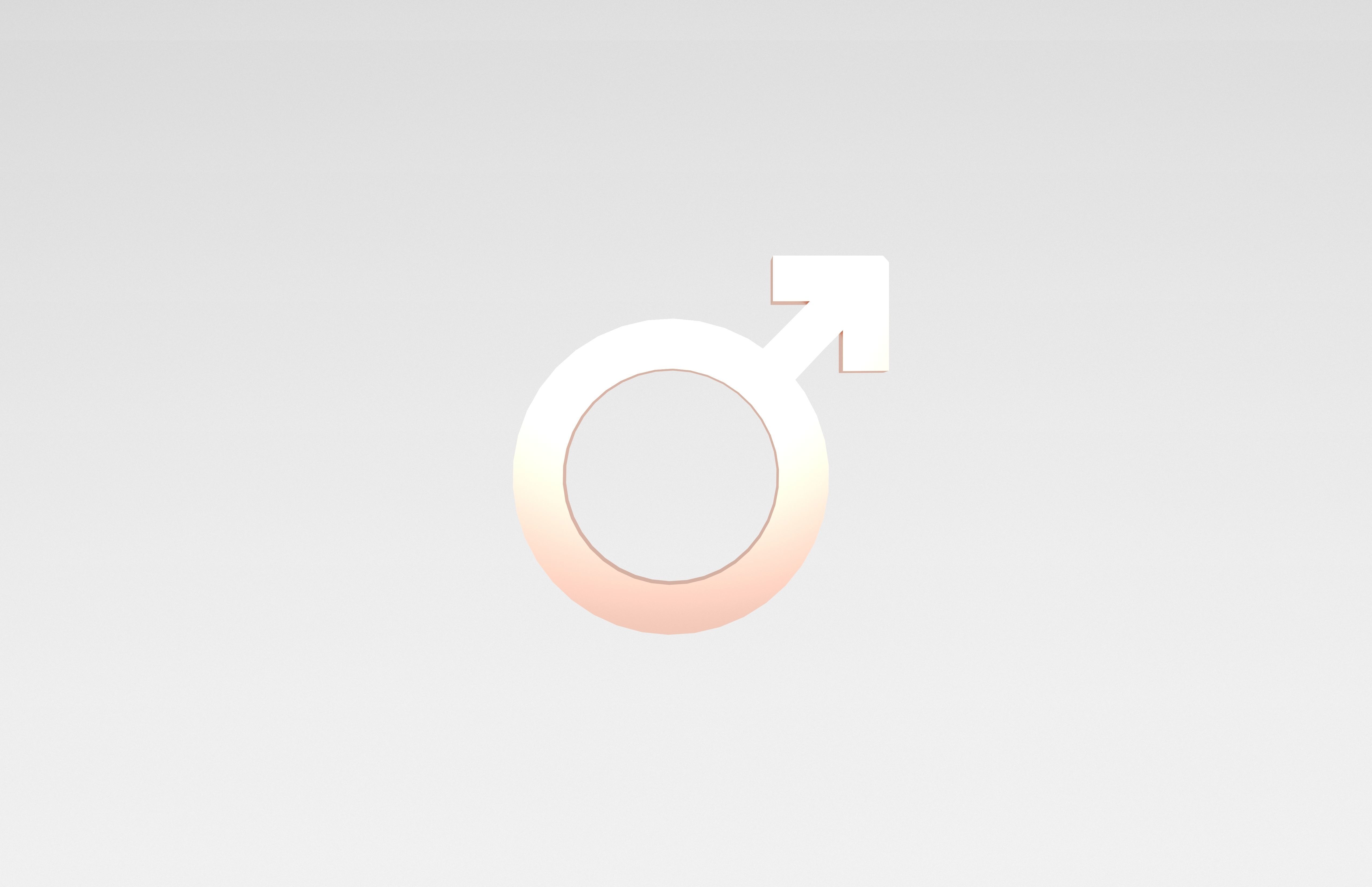 Gender Symbol v2 007 Low-poly 3D model_1