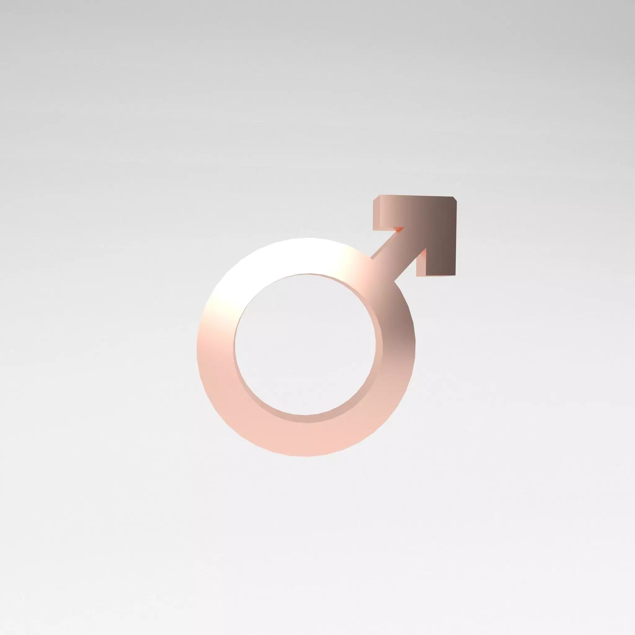 Gender Symbol v2 007 Low-poly 3D model_0