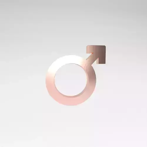 Gender Symbol v2 007 Low-poly 3D model
