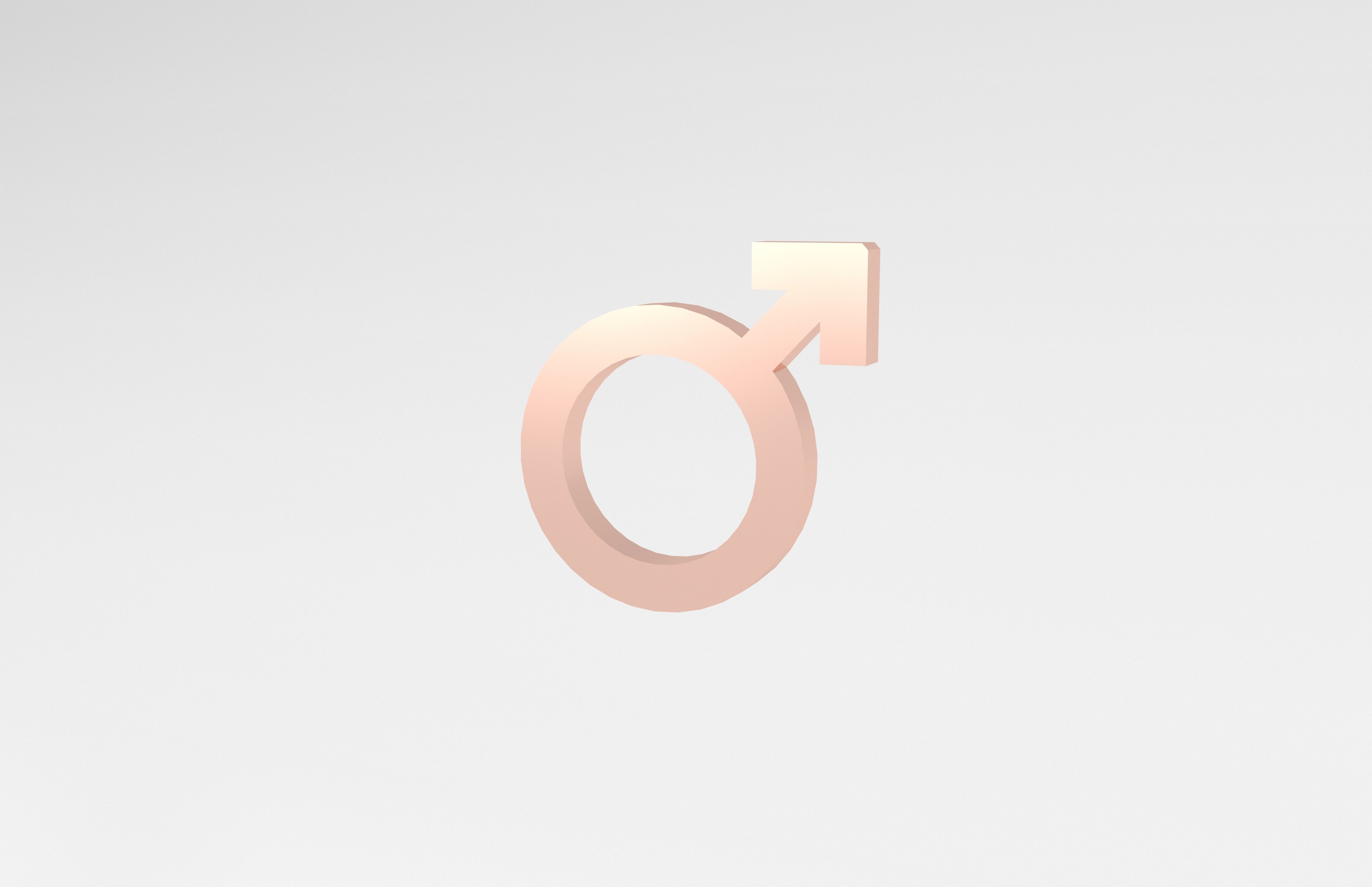 Gender Symbol v2 007 Low-poly 3D model_2