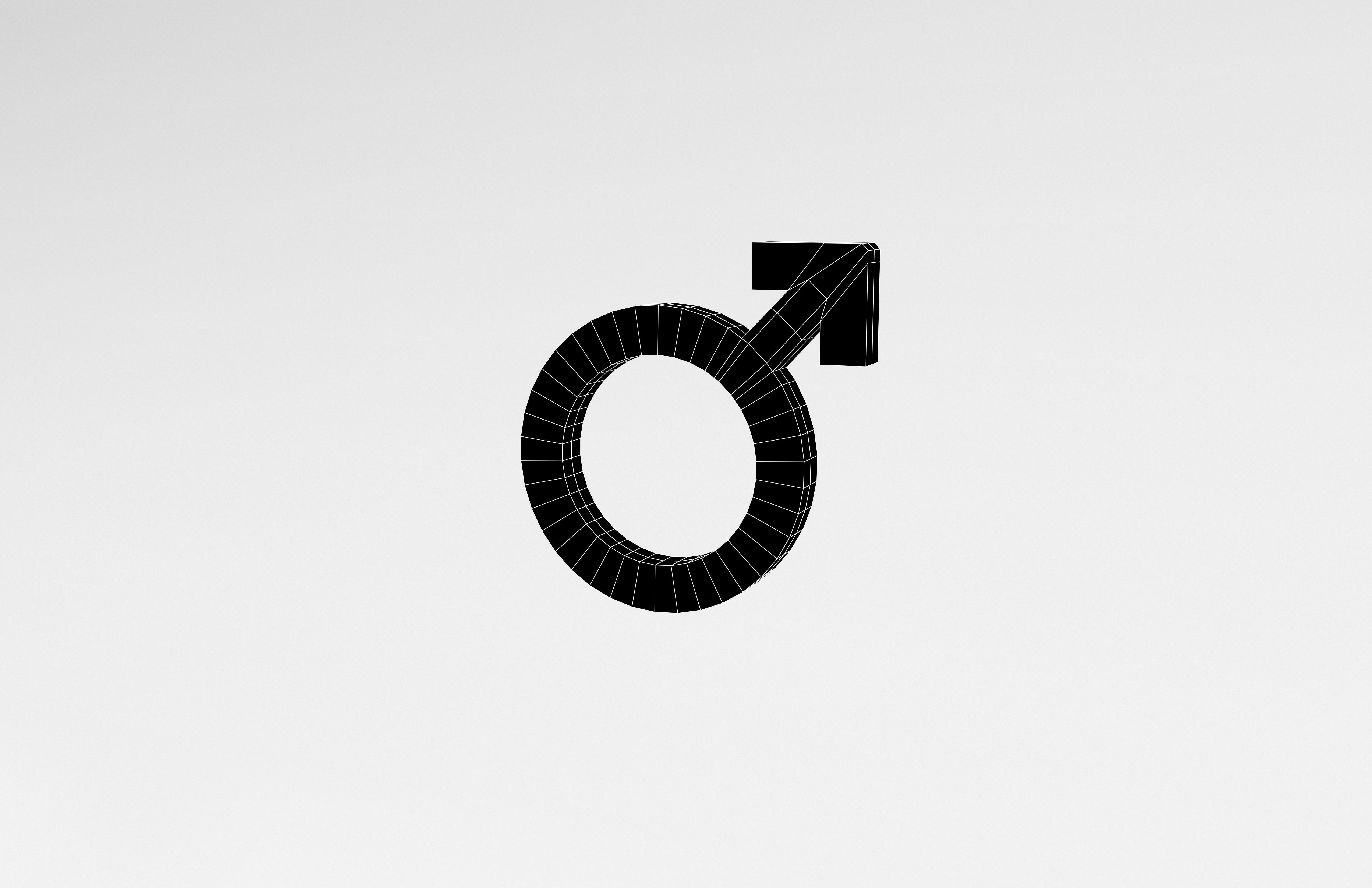Gender Symbol v2 007 Low-poly 3D model_5