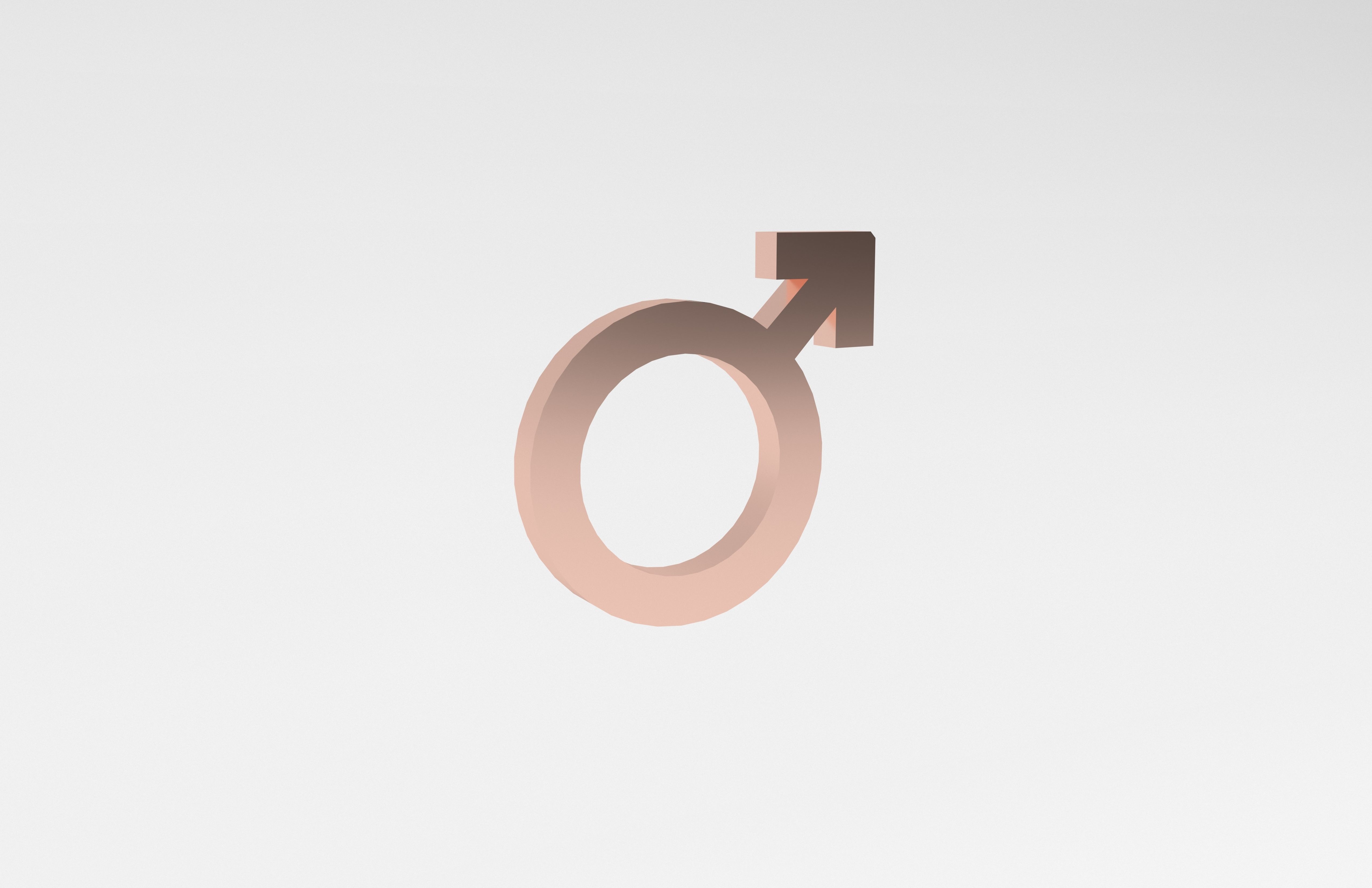 Gender Symbol v2 007 Low-poly 3D model_3