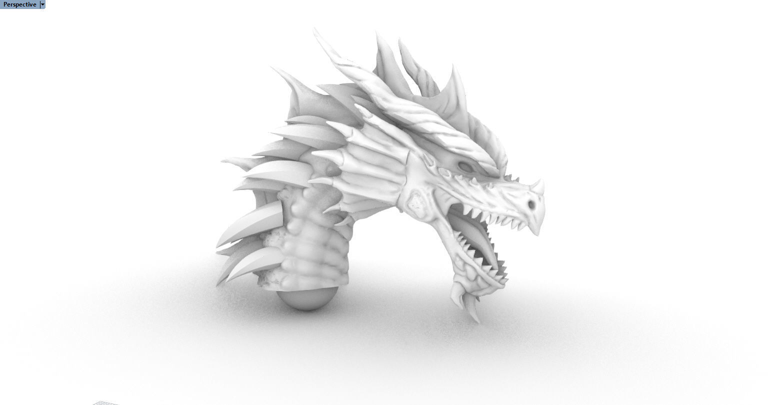Adult Red Dragon three inch base 3D print model_11