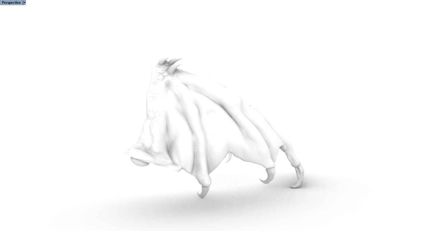 Adult Red Dragon three inch base 3D print model_13