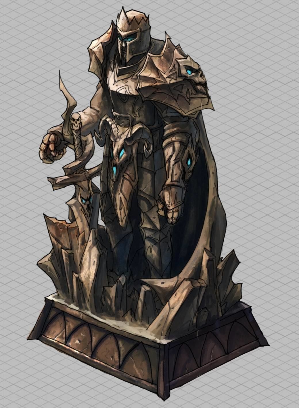 Evil Creator - Stone - Advanced Death Knight 03 3D model_2