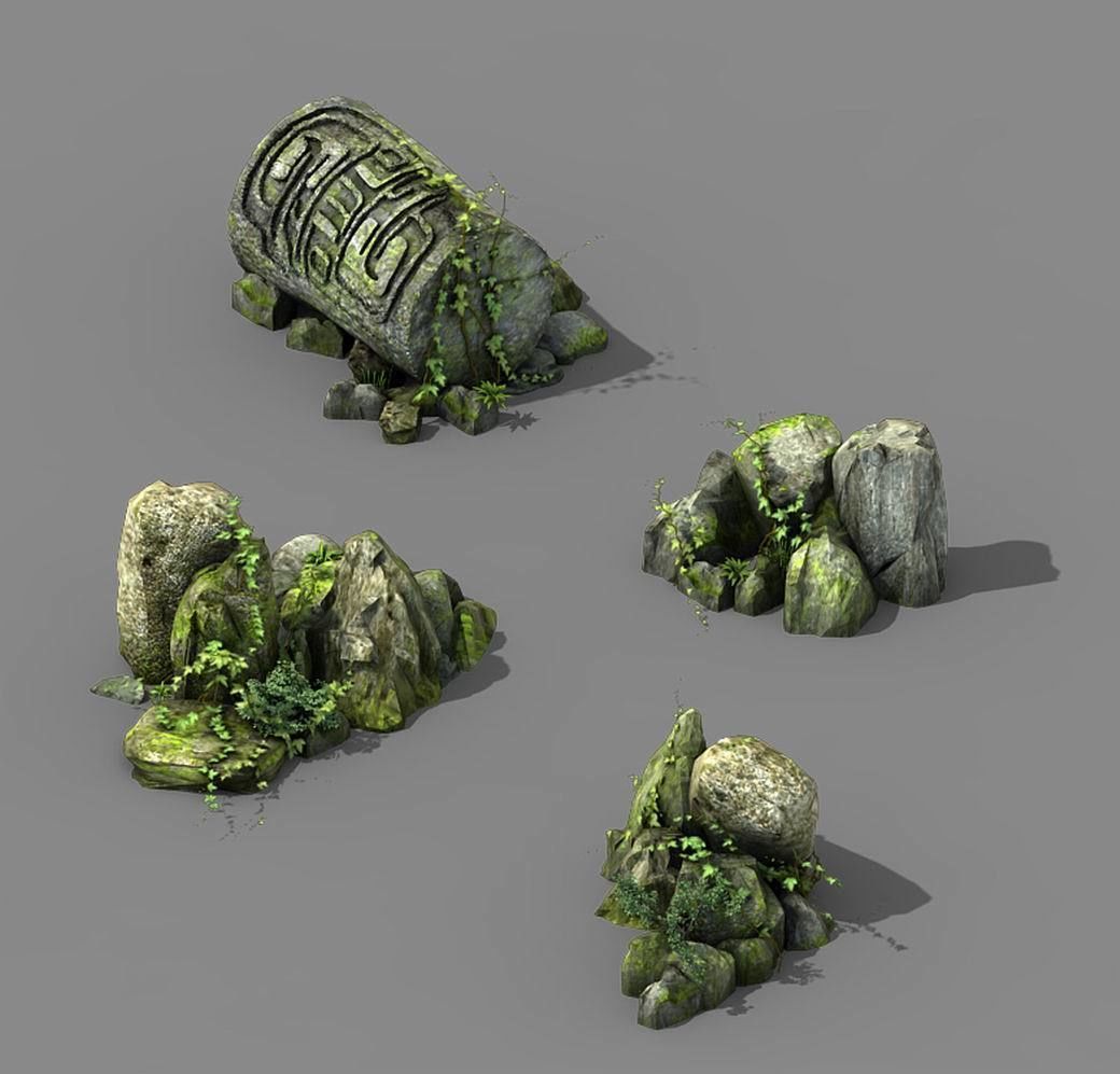 New Village - stone carving 3D model_5