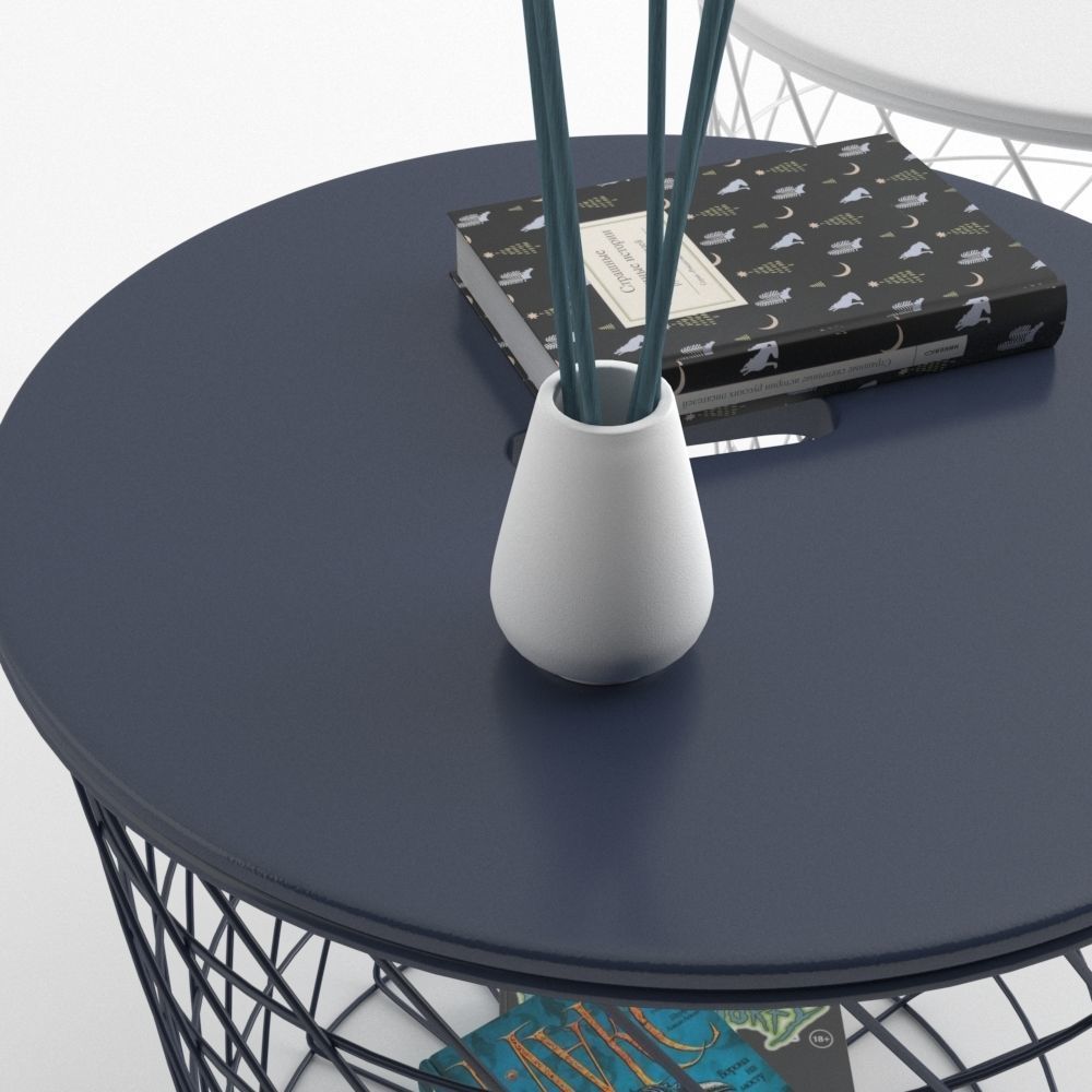 IKEA KVISTBRO table and NJUTNING Vase 3D model_3