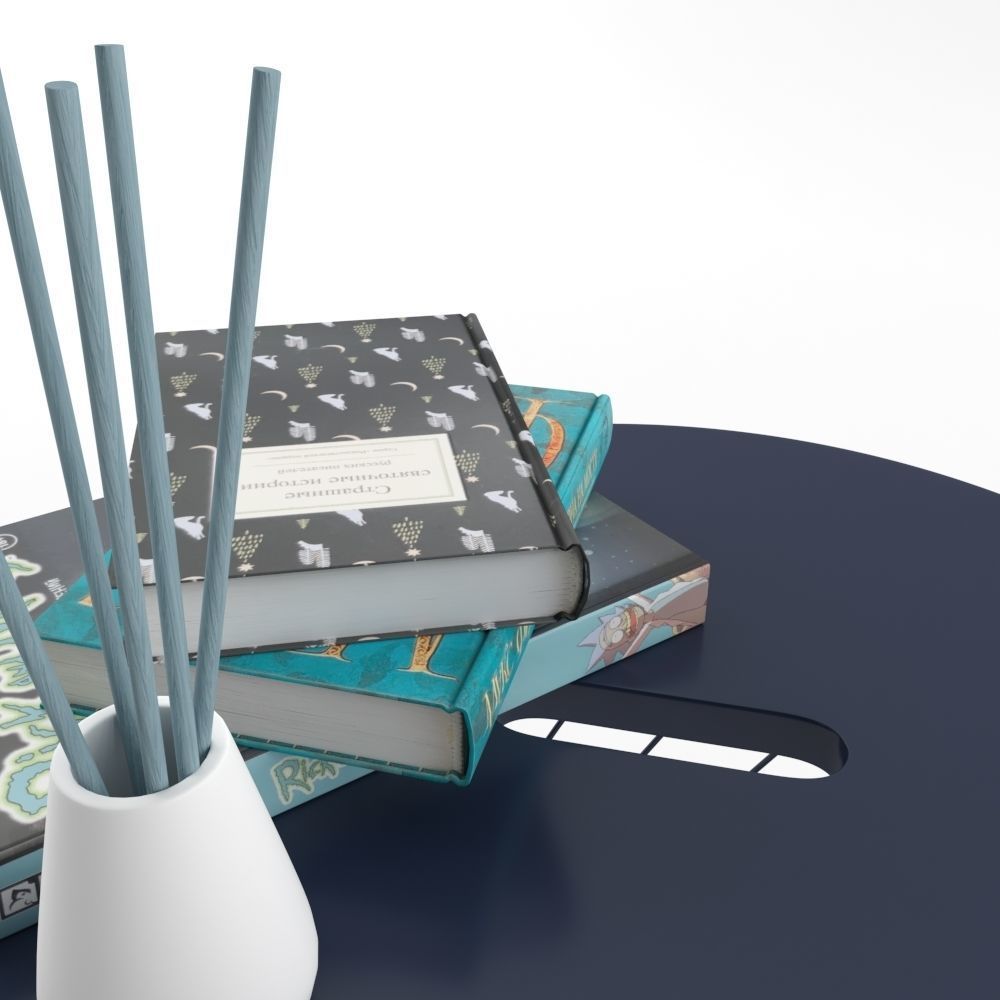 IKEA KVISTBRO table and NJUTNING Vase 3D model_4