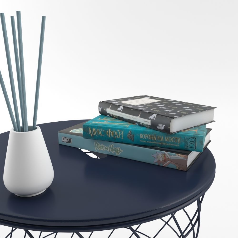 IKEA KVISTBRO table and NJUTNING Vase 3D model_2