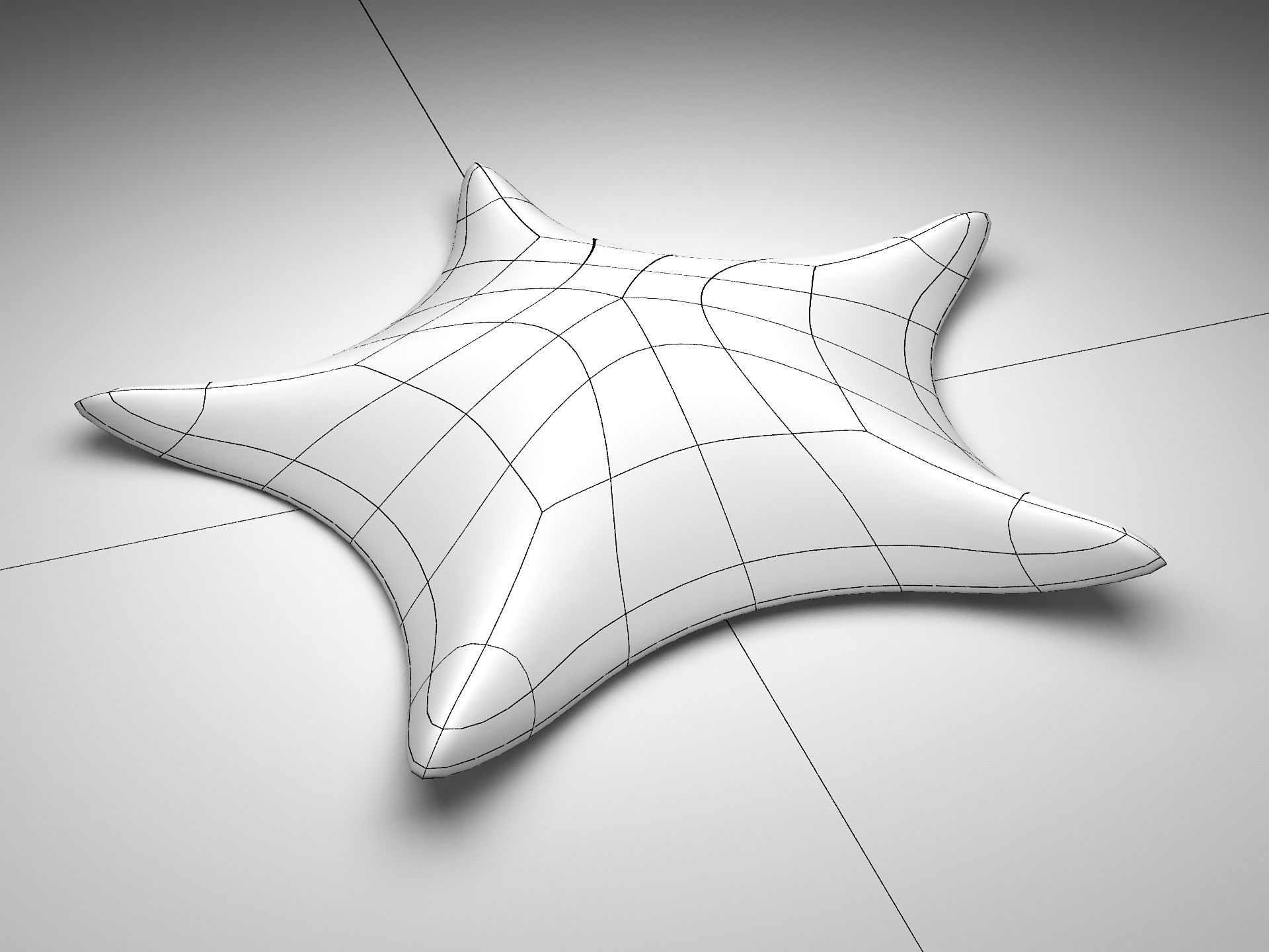 Petrel Sea star Low-poly 3D model_1