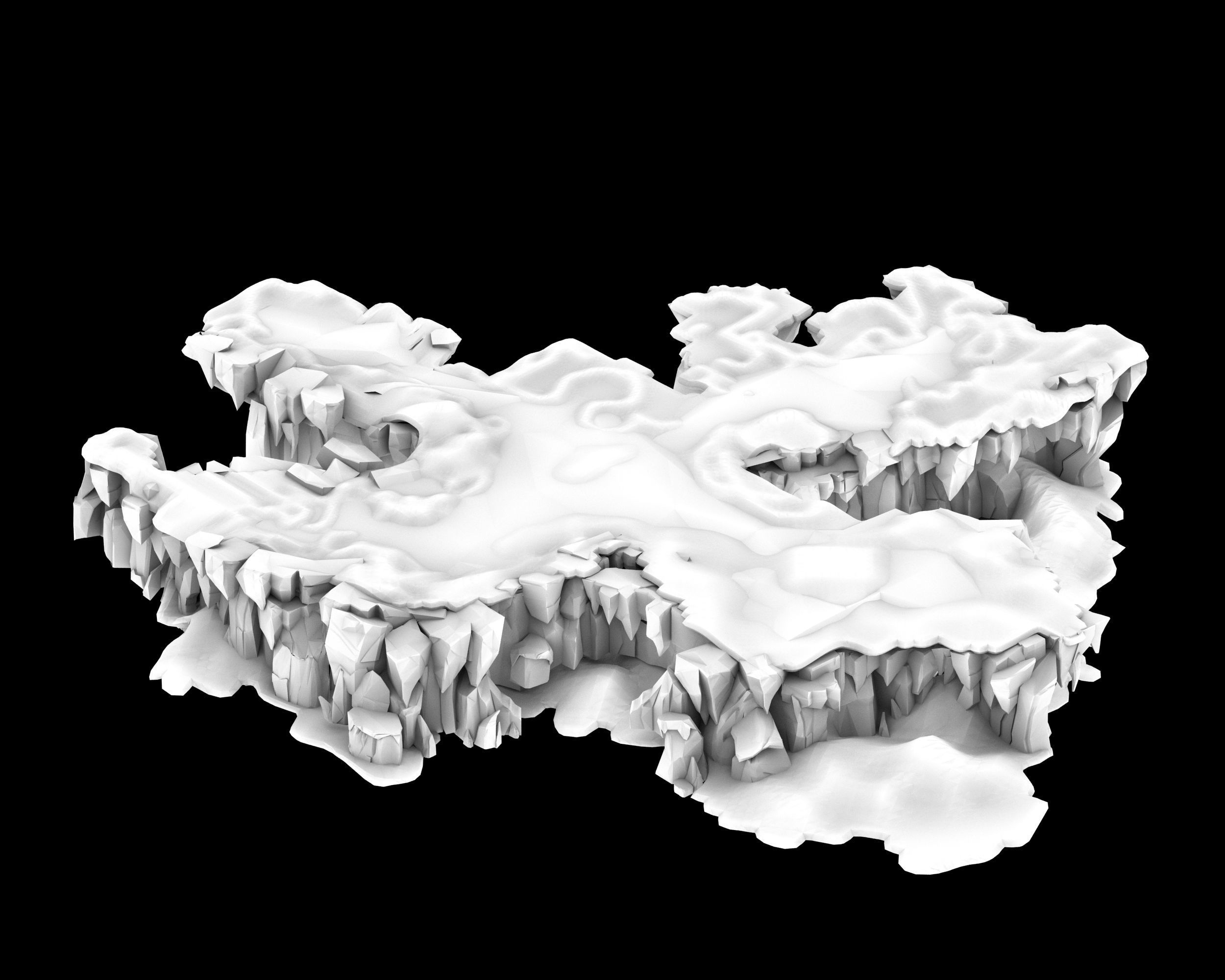 Deep in the snow mountains - rocks 0363 3D model_2