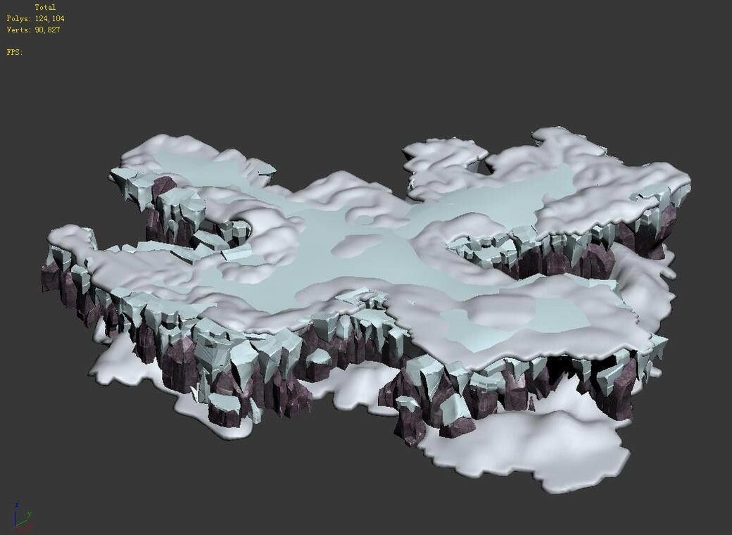 Deep in the snow mountains - rocks 0363 3D model_5