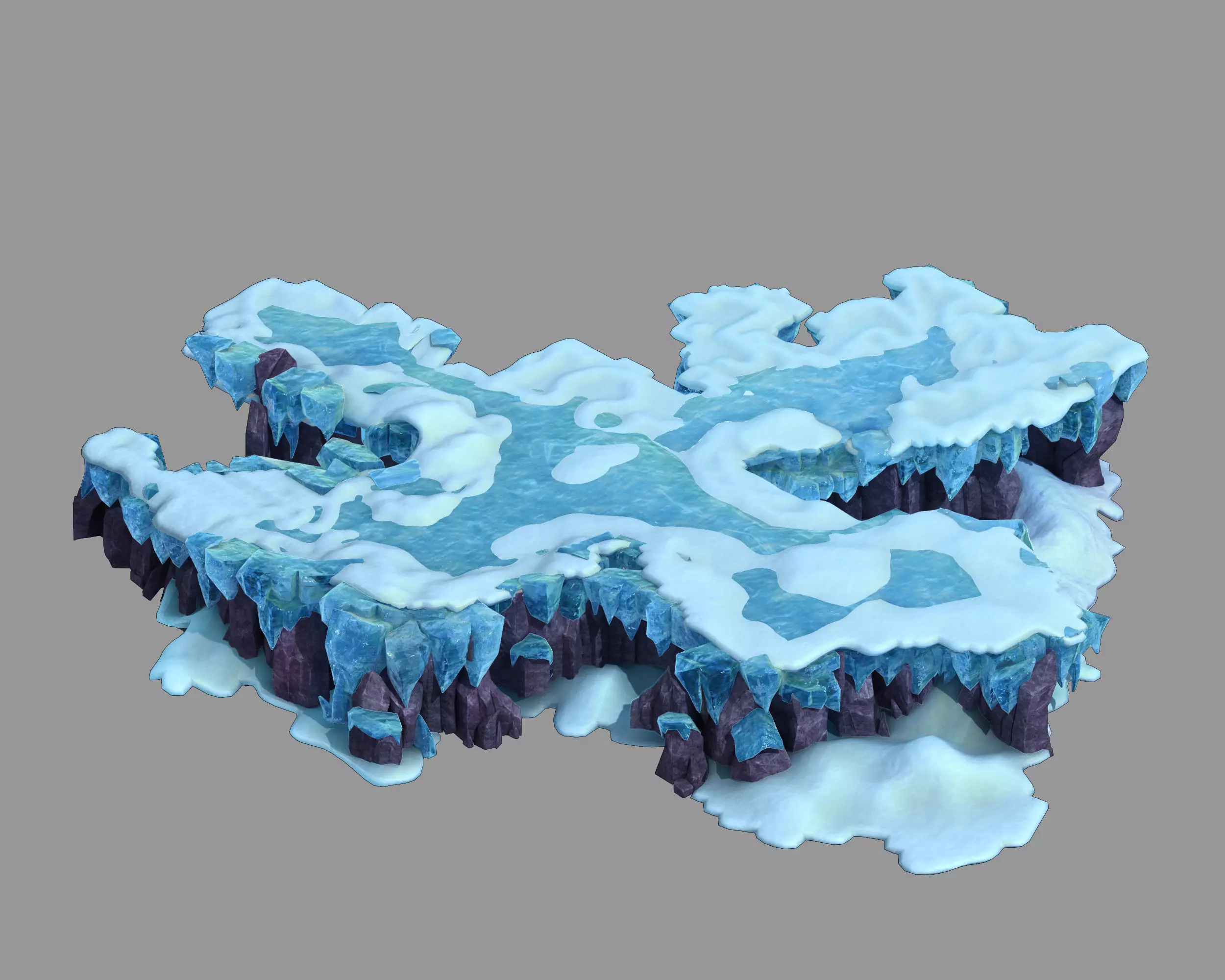 Deep in the snow mountains - rocks 0363 3D model_0