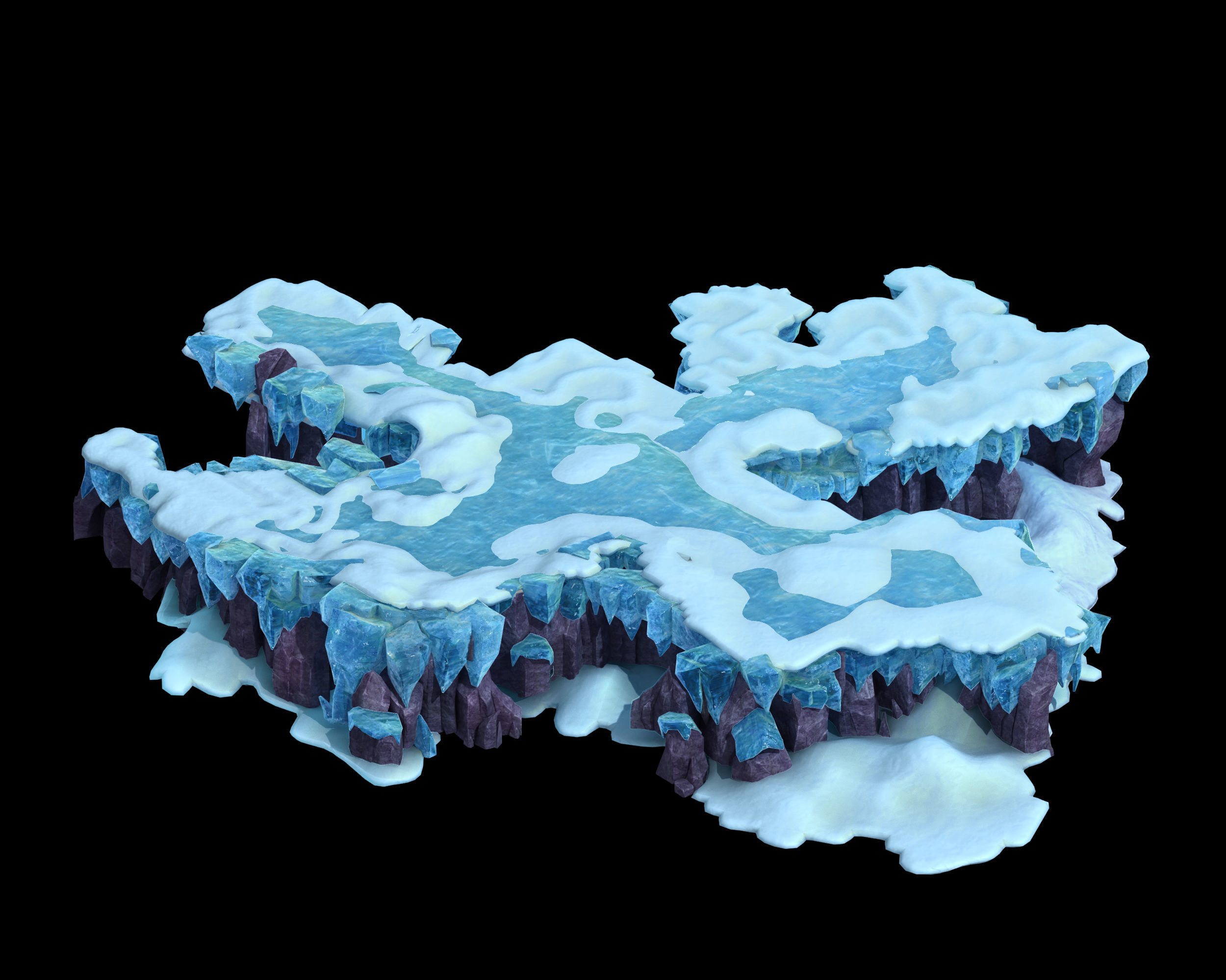 Deep in the snow mountains - rocks 0363 3D model_1
