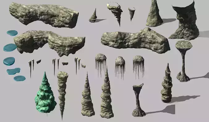 Rock - Caves - Magma 3D model