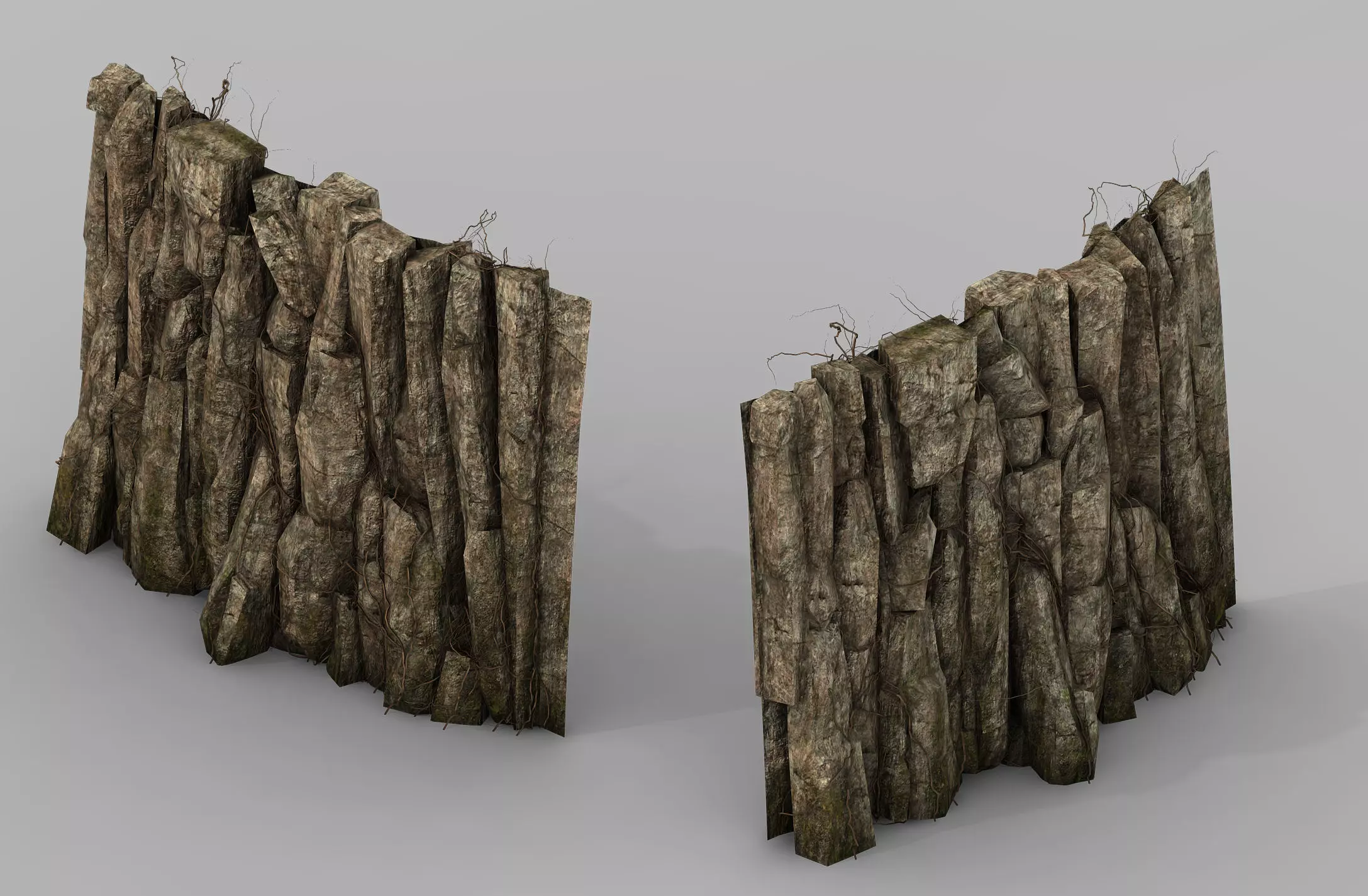 Brutal tribes - mountain wall 02 3D model