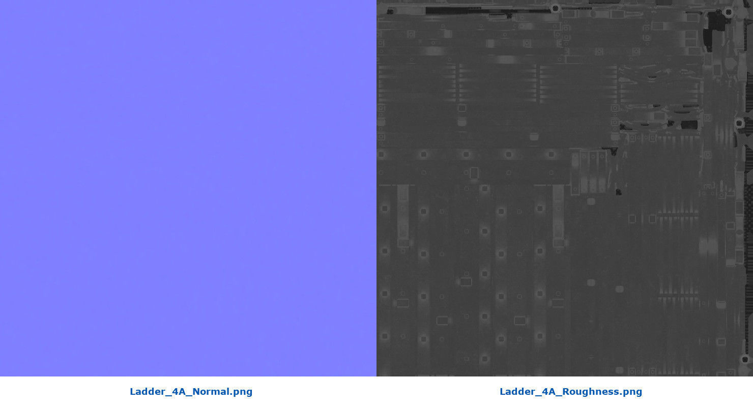 Ladder 4A Low-poly 3D model_10