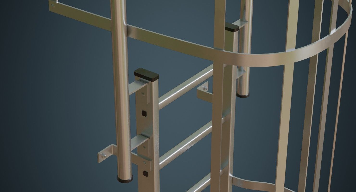 Ladder 4A Low-poly 3D model_5