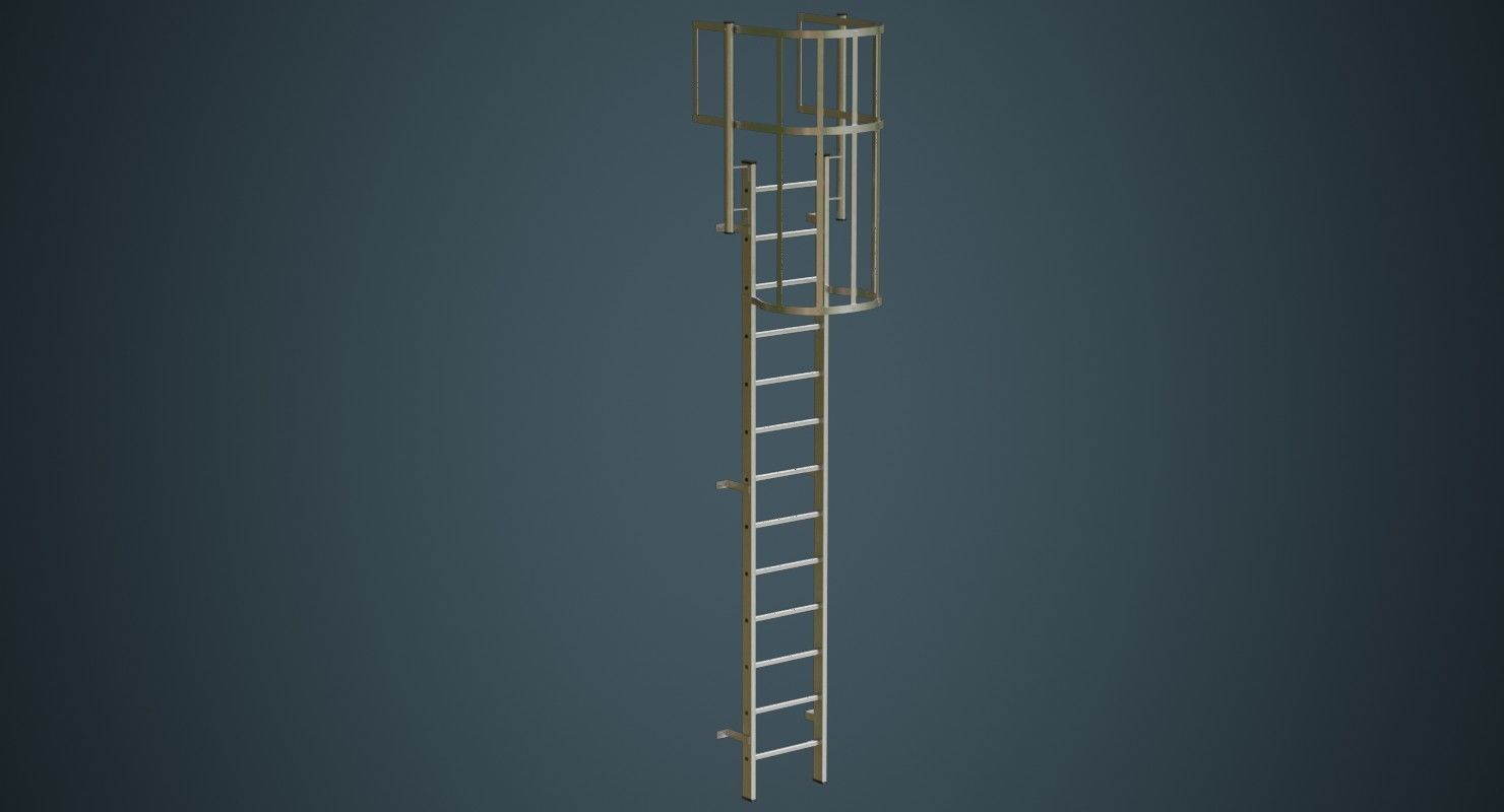 Ladder 4A Low-poly 3D model_1