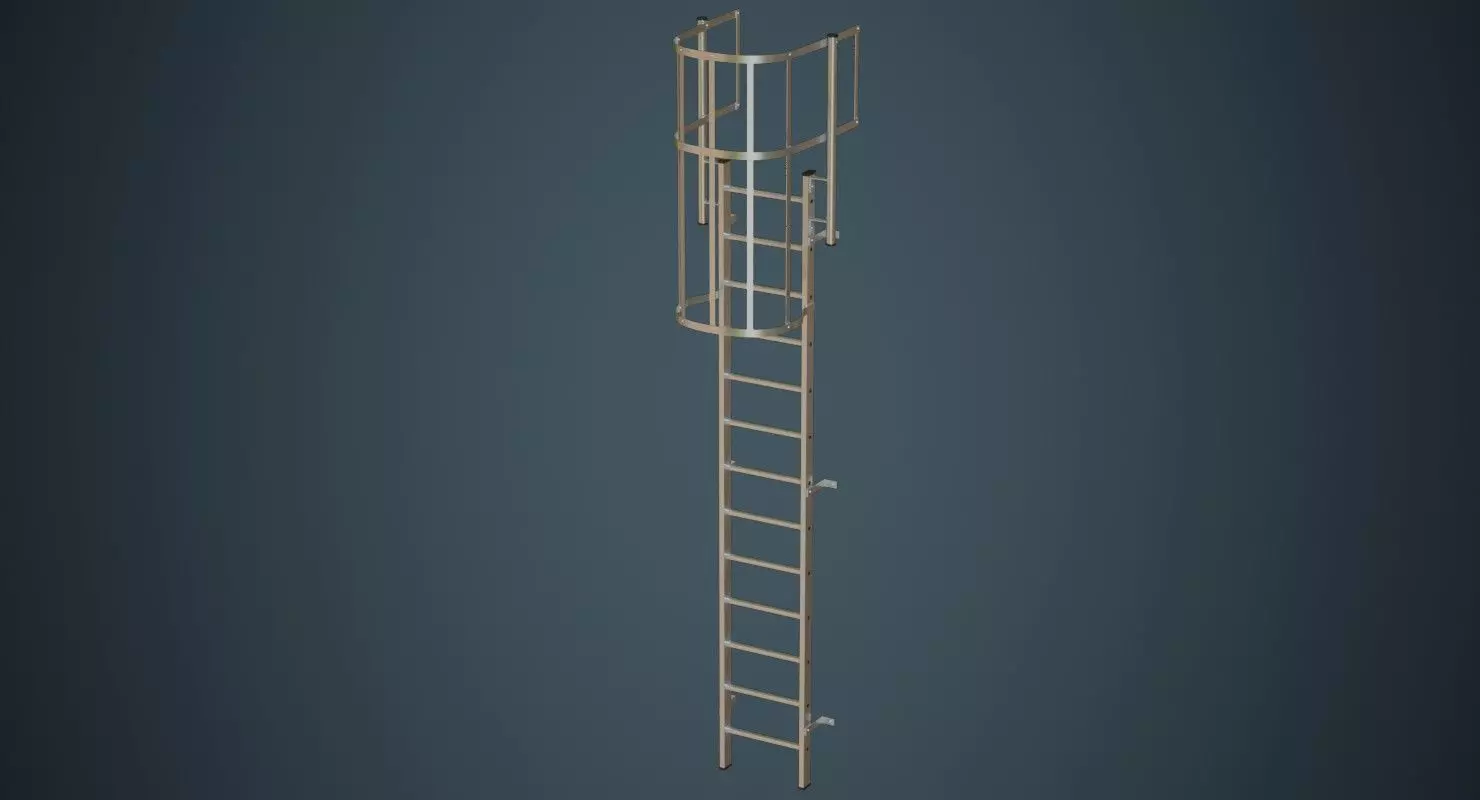 Ladder 4A Low-poly 3D model_0