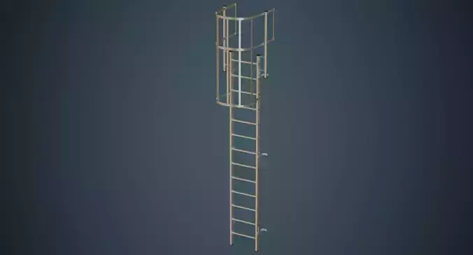 Ladder 4A Low-poly 3D model