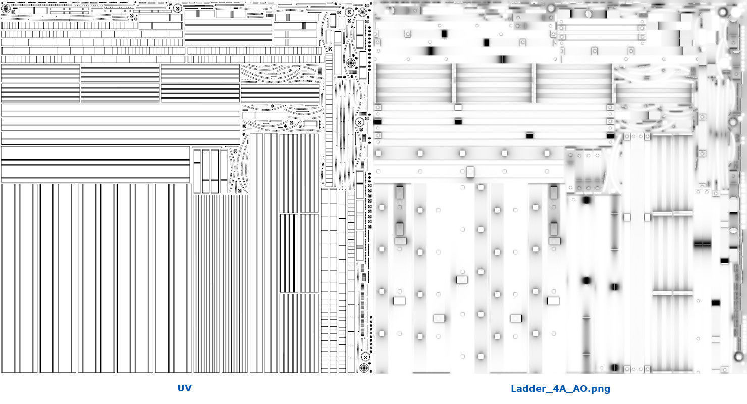 Ladder 4A Low-poly 3D model_8