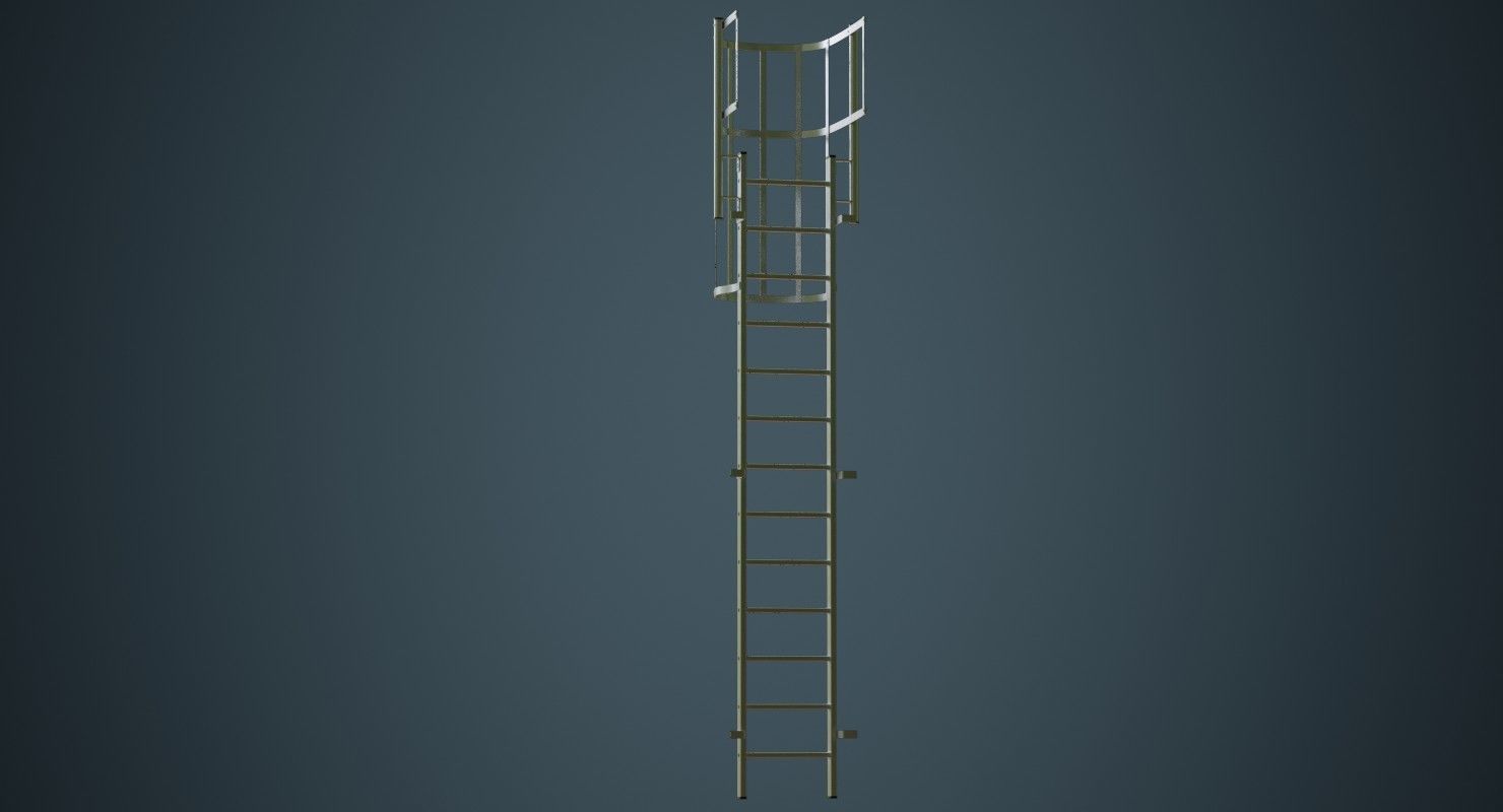 Ladder 4A Low-poly 3D model_3