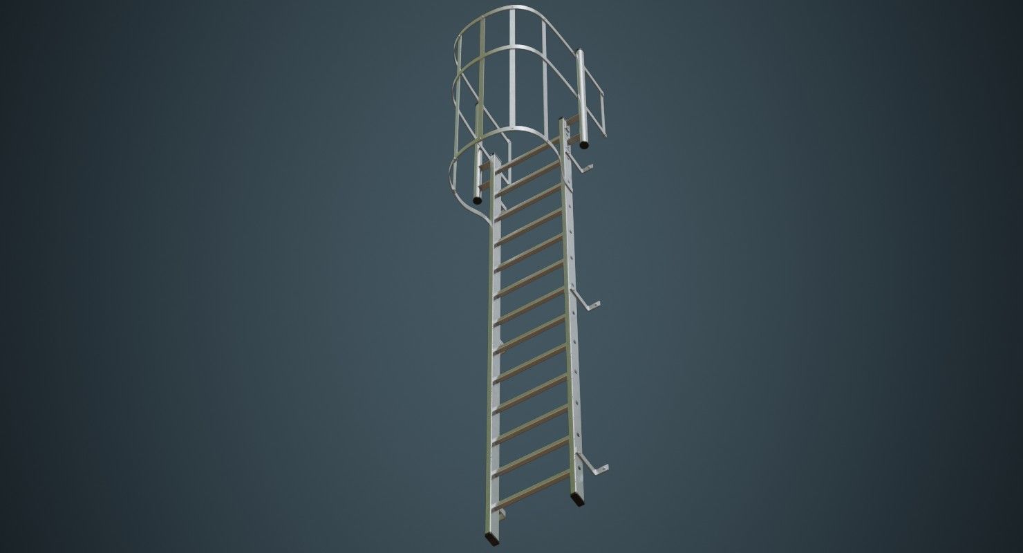 Ladder 4A Low-poly 3D model_4