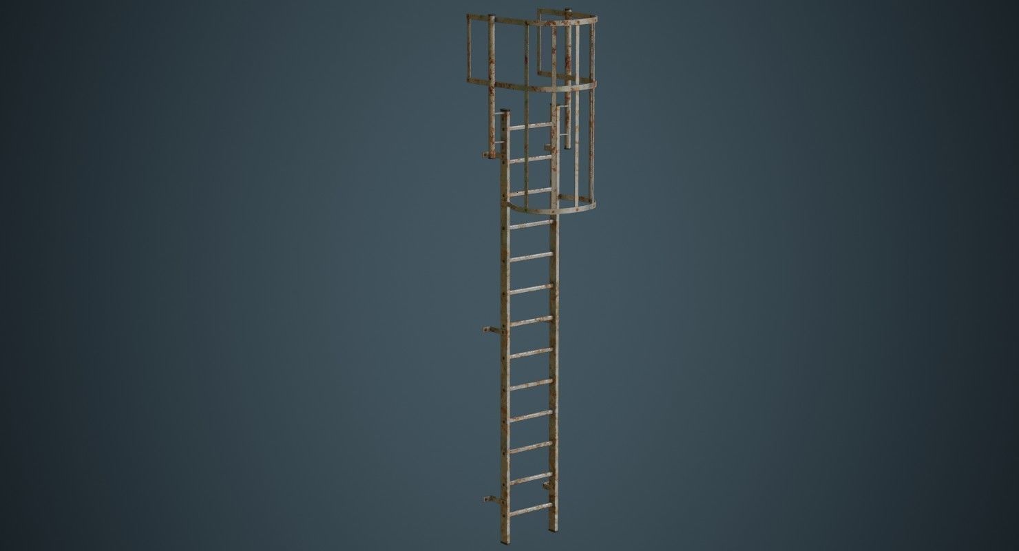 Ladder 4B Low-poly 3D model_1