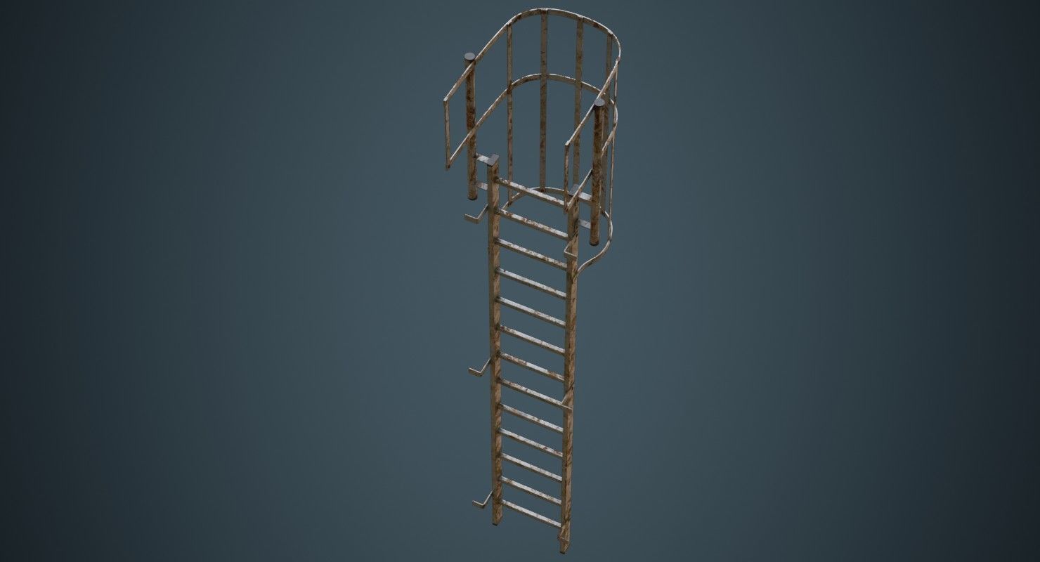Ladder 4B Low-poly 3D model_2