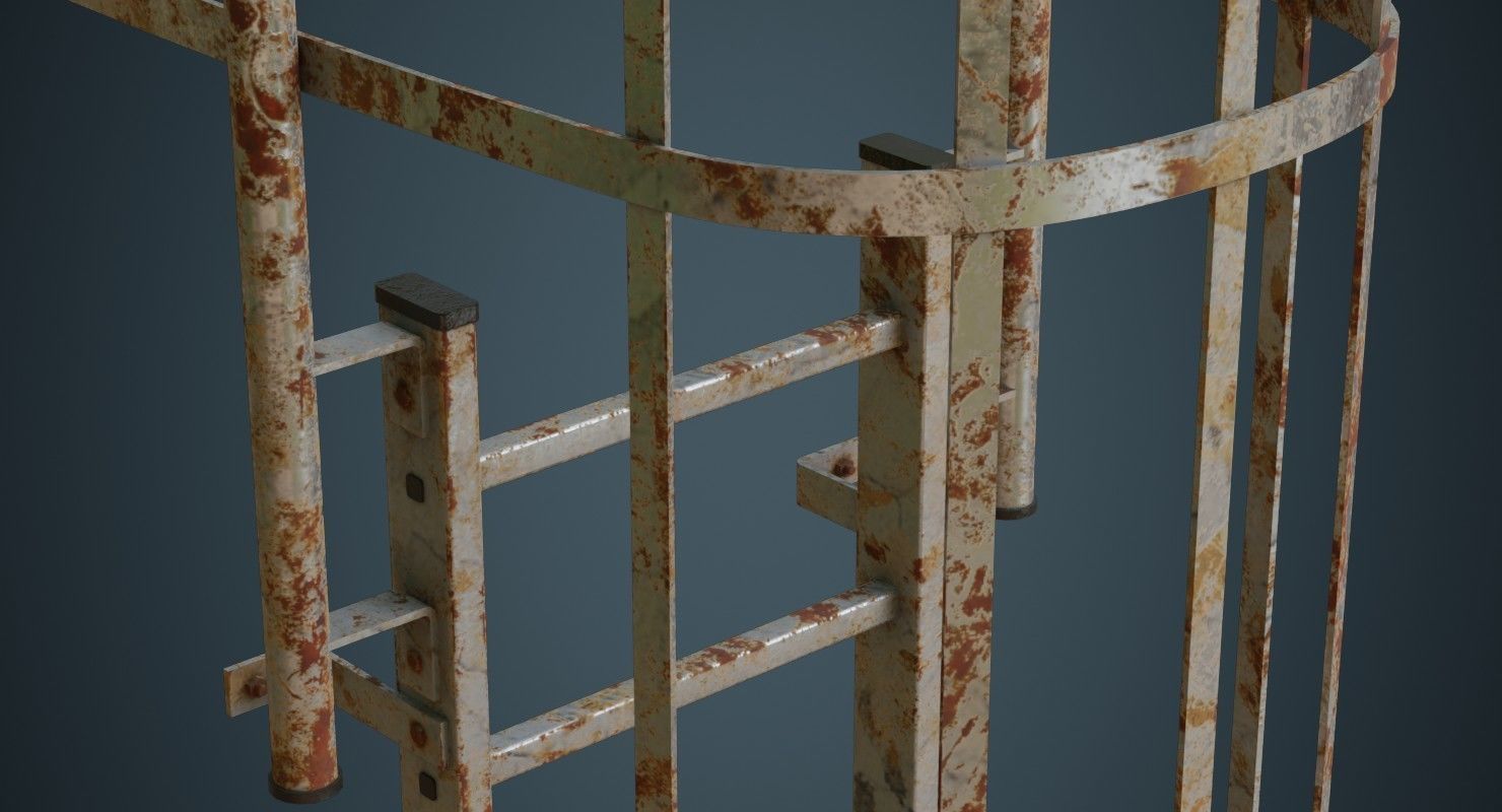 Ladder 4B Low-poly 3D model_5