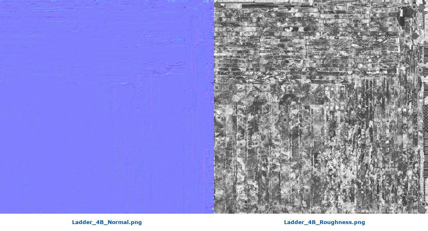 Ladder 4B Low-poly 3D model_10