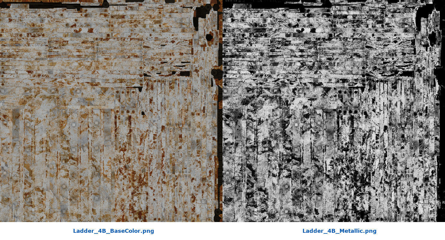 Ladder 4B Low-poly 3D model_9