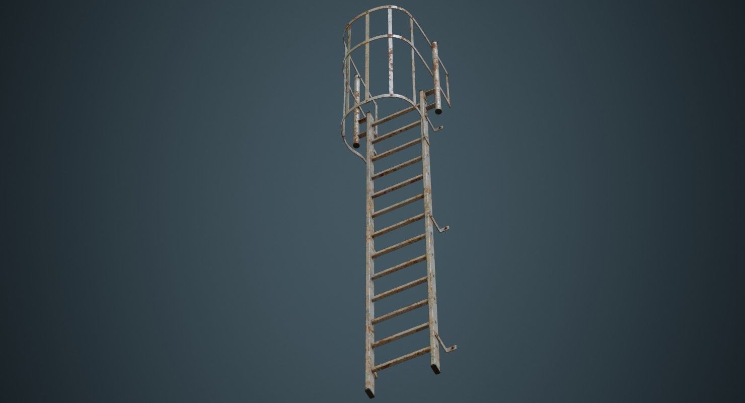 Ladder 4B Low-poly 3D model_4