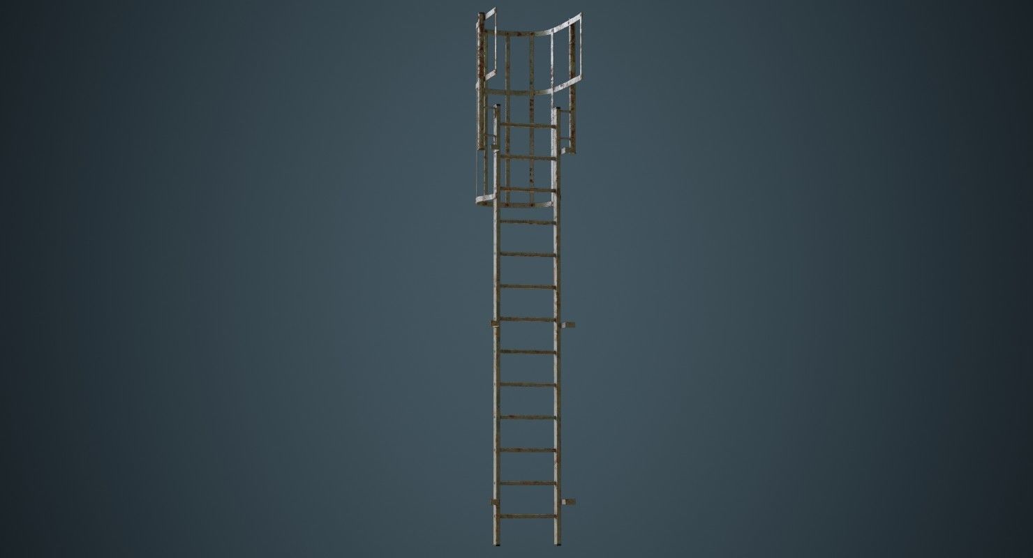 Ladder 4B Low-poly 3D model_3