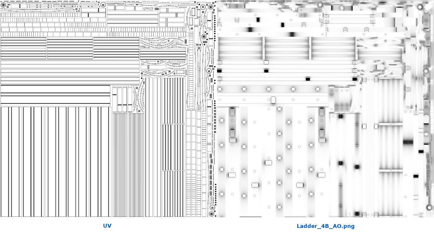 Ladder 4B Low-poly 3D model_8