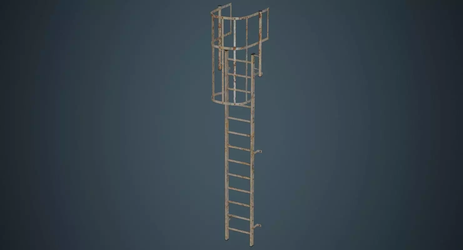 Ladder 4B Low-poly 3D model_0