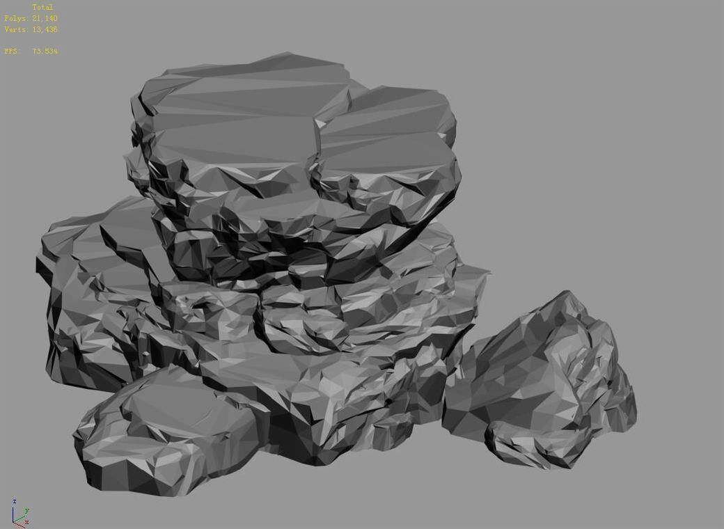 Wild - rock 1104 3D model_5
