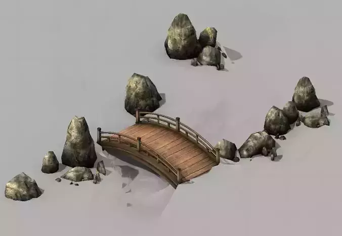 War Corps - River wooden bridge stone 01