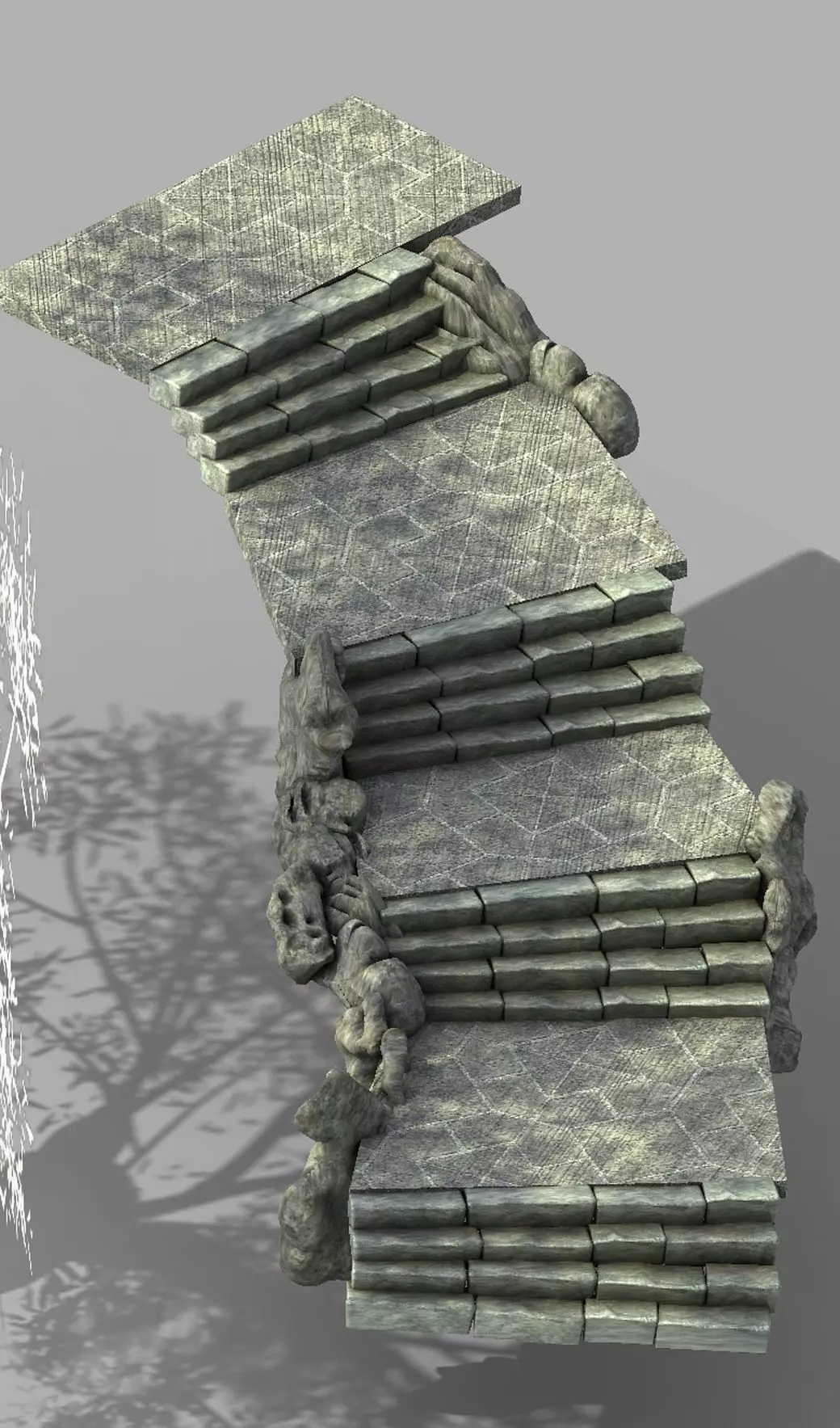 War Corps - Stone Stairs 01 3D model_0