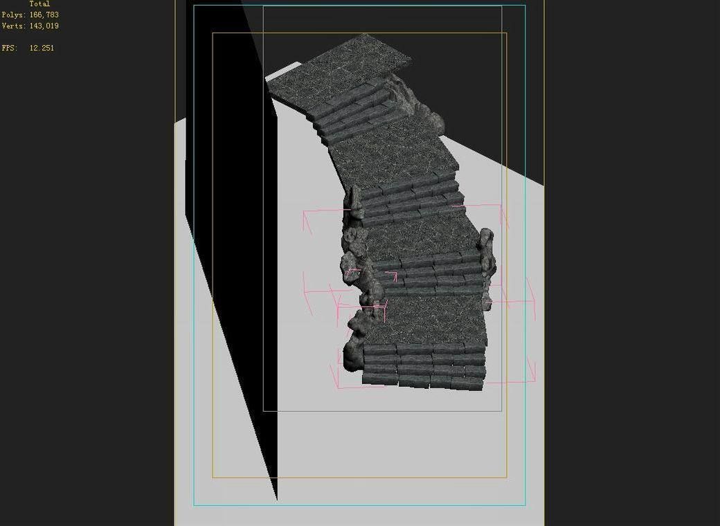 War Corps - Stone Stairs 01 3D model_3