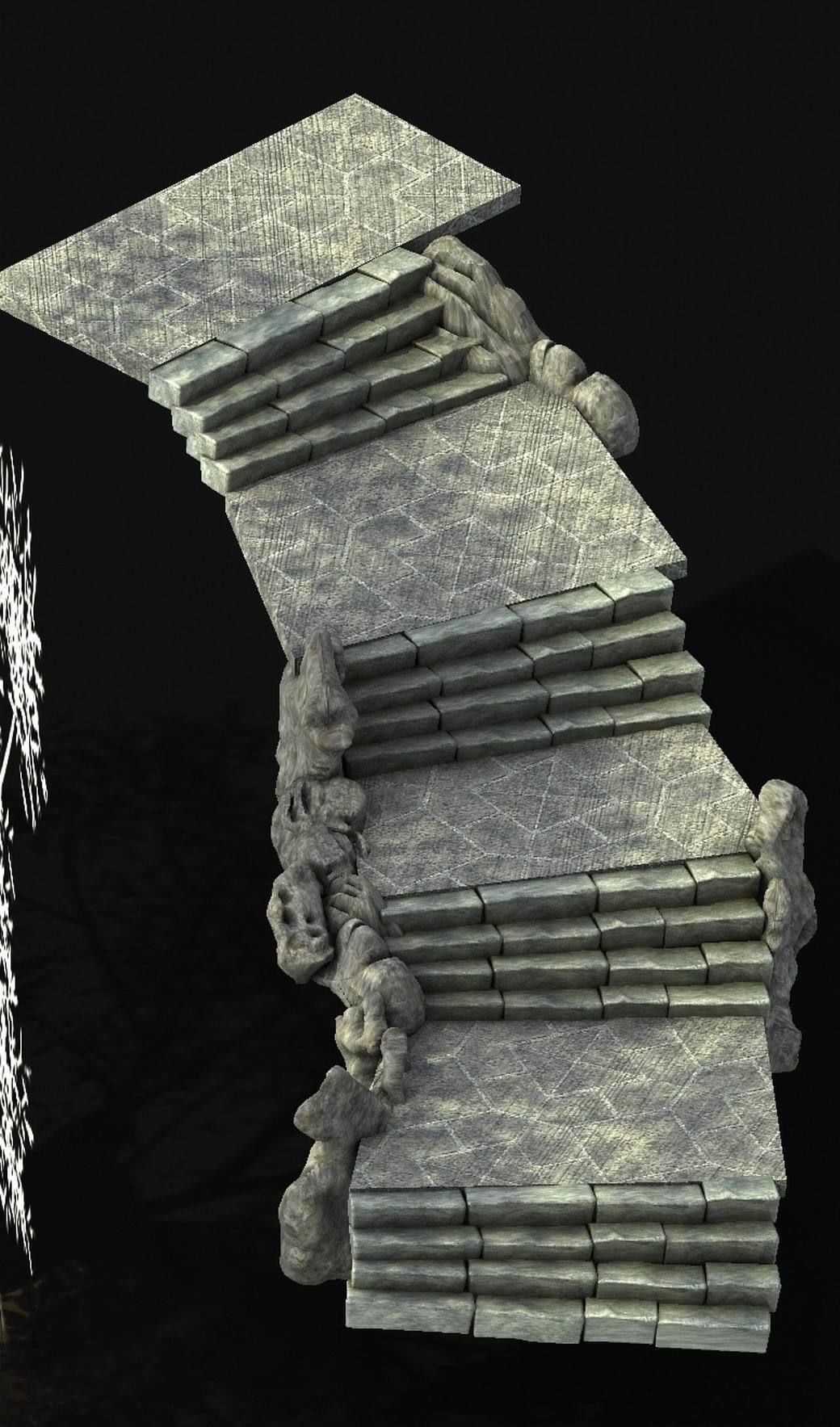War Corps - Stone Stairs 01 3D model_1