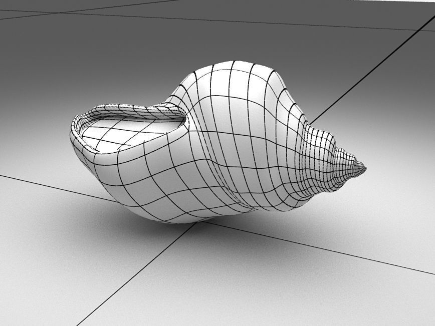 Sea snail Low-poly 3D model_1