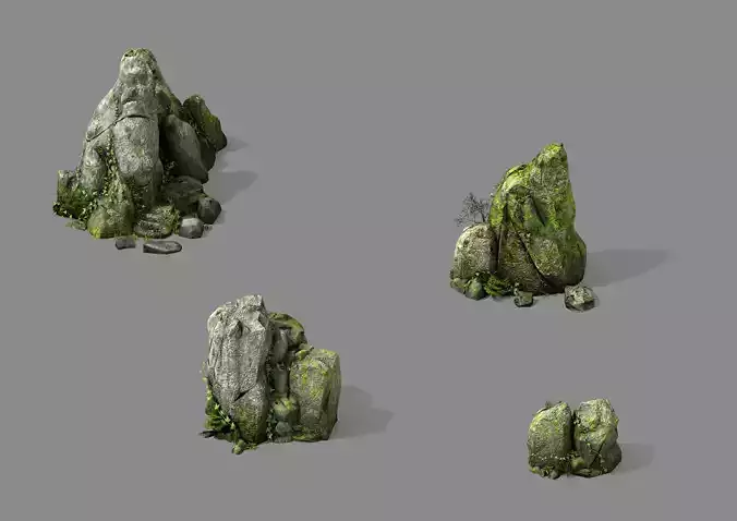 Covered with moss - stone 02