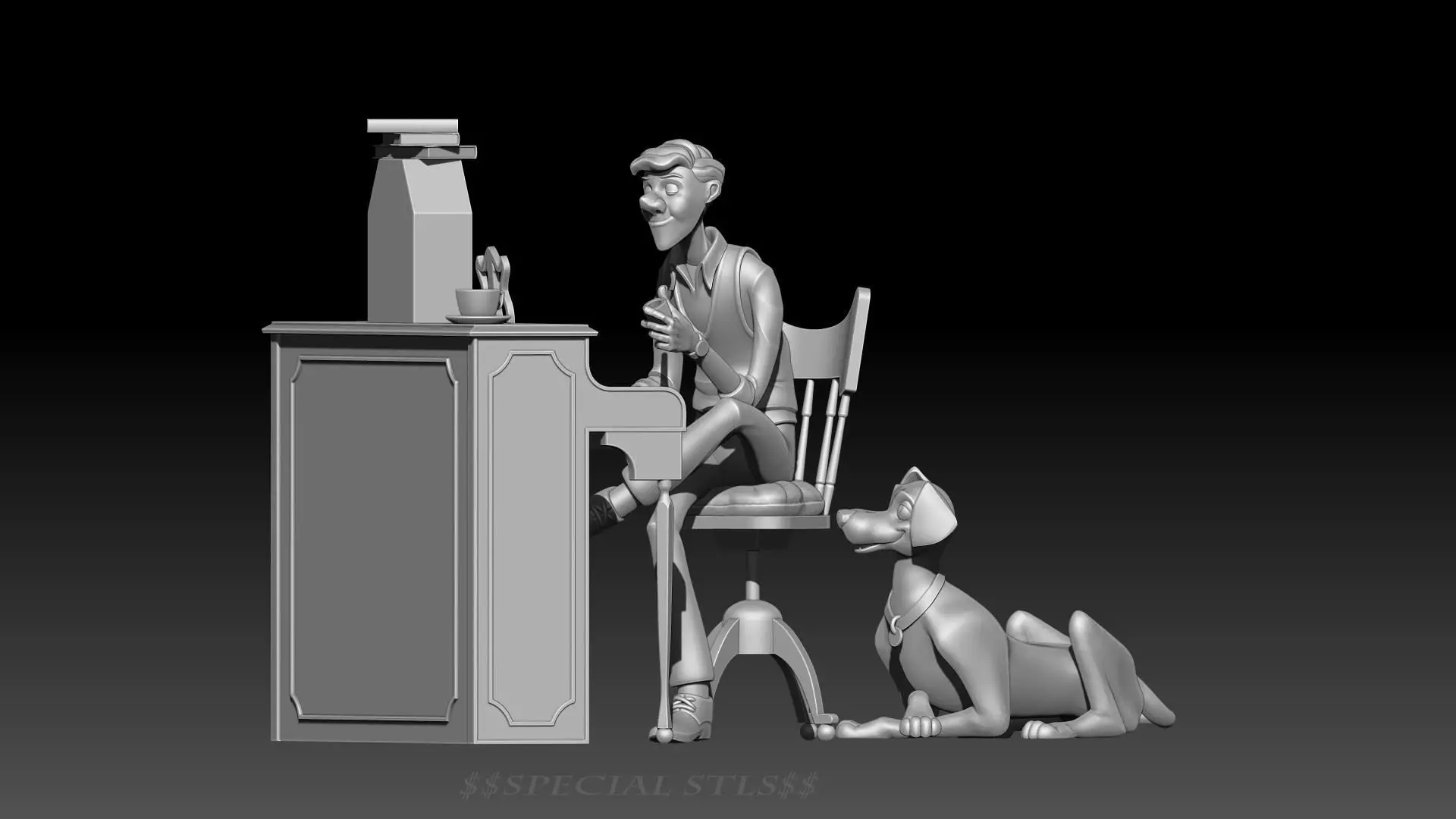 101 Dalmatians - Roger and Pongo  3D print model_0