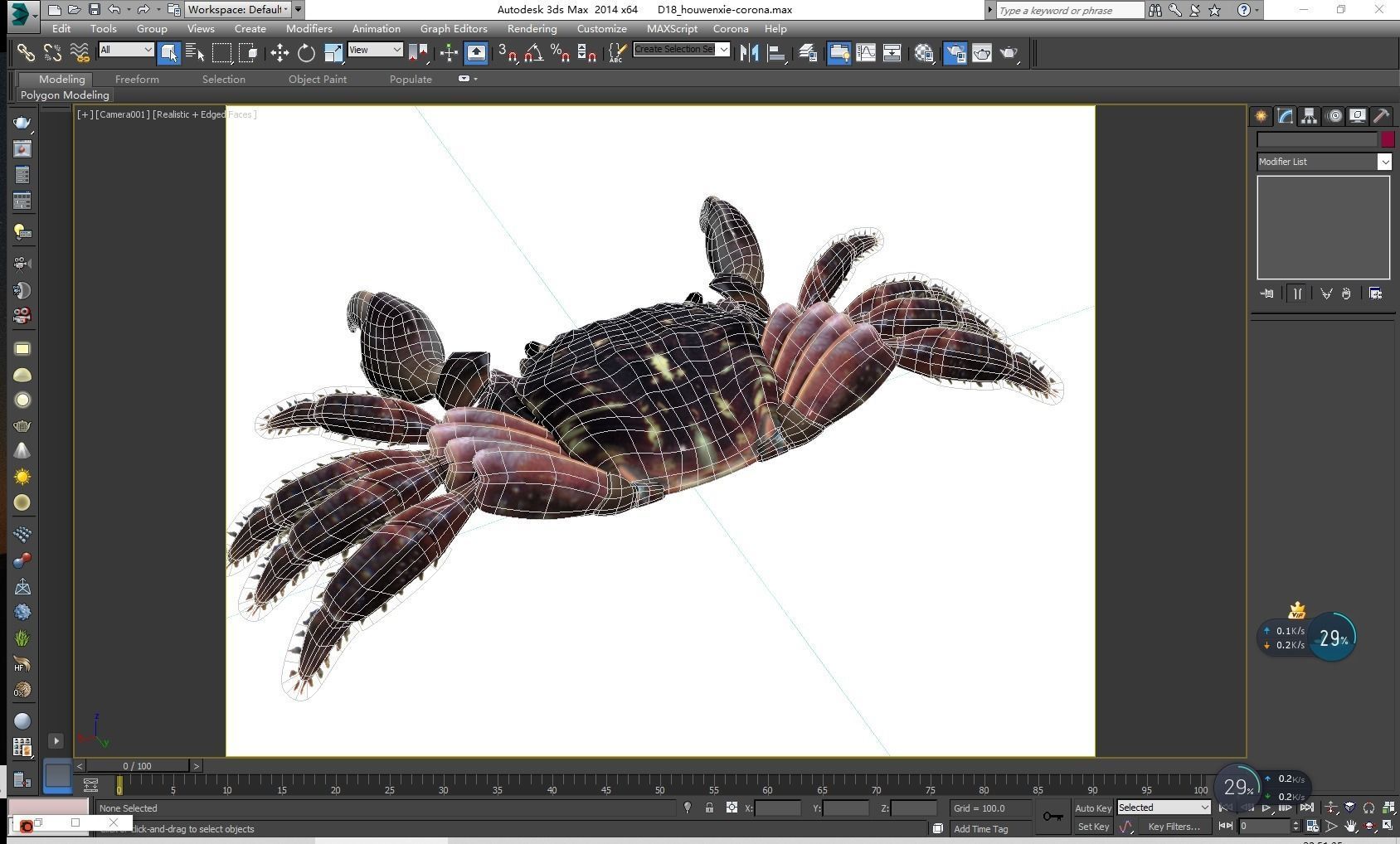 Crab Pachygrapsus Low-poly 3D model_10