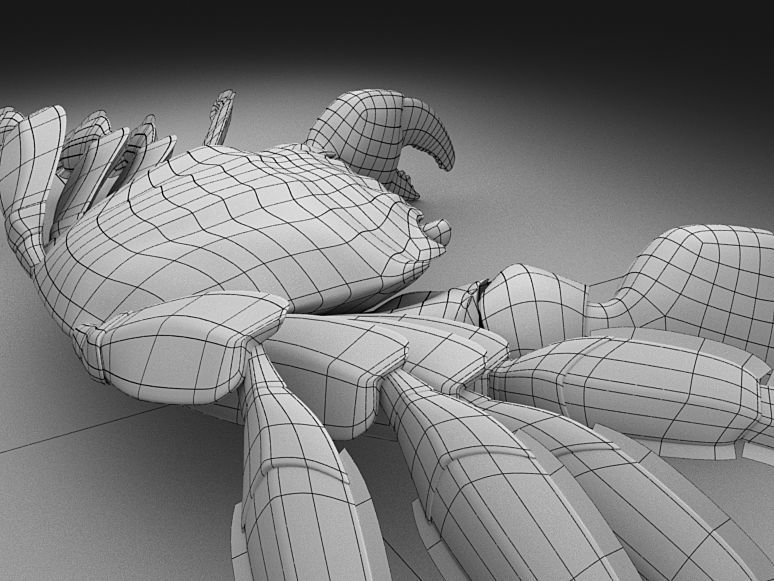 Crab Pachygrapsus Low-poly 3D model_3