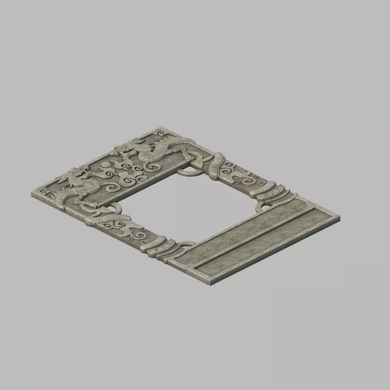 the main city - the city gate - ground relief 3D model_0