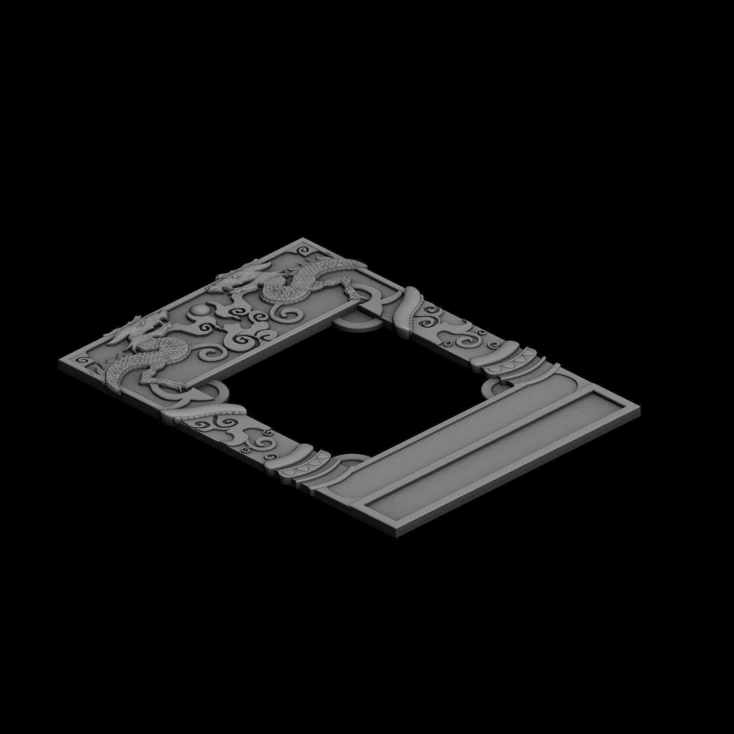 the main city - the city gate - ground relief 3D model_2